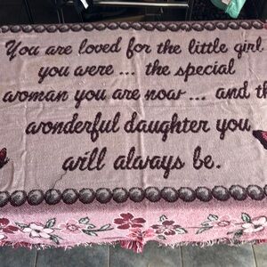 Floral Pink and Brown Throw Blanket